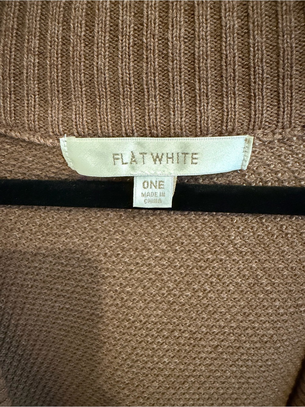 Flat White from Anthropologie Women's Open Front Chunky Cardigan Brown - Picture 5 of 5